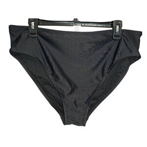Womens Plus Size (14W-16W) Black Swim Bottom UPF 50+Sun Protection